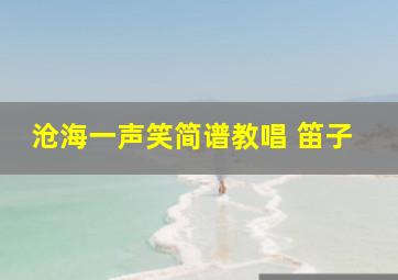 沧海一声笑简谱教唱 笛子